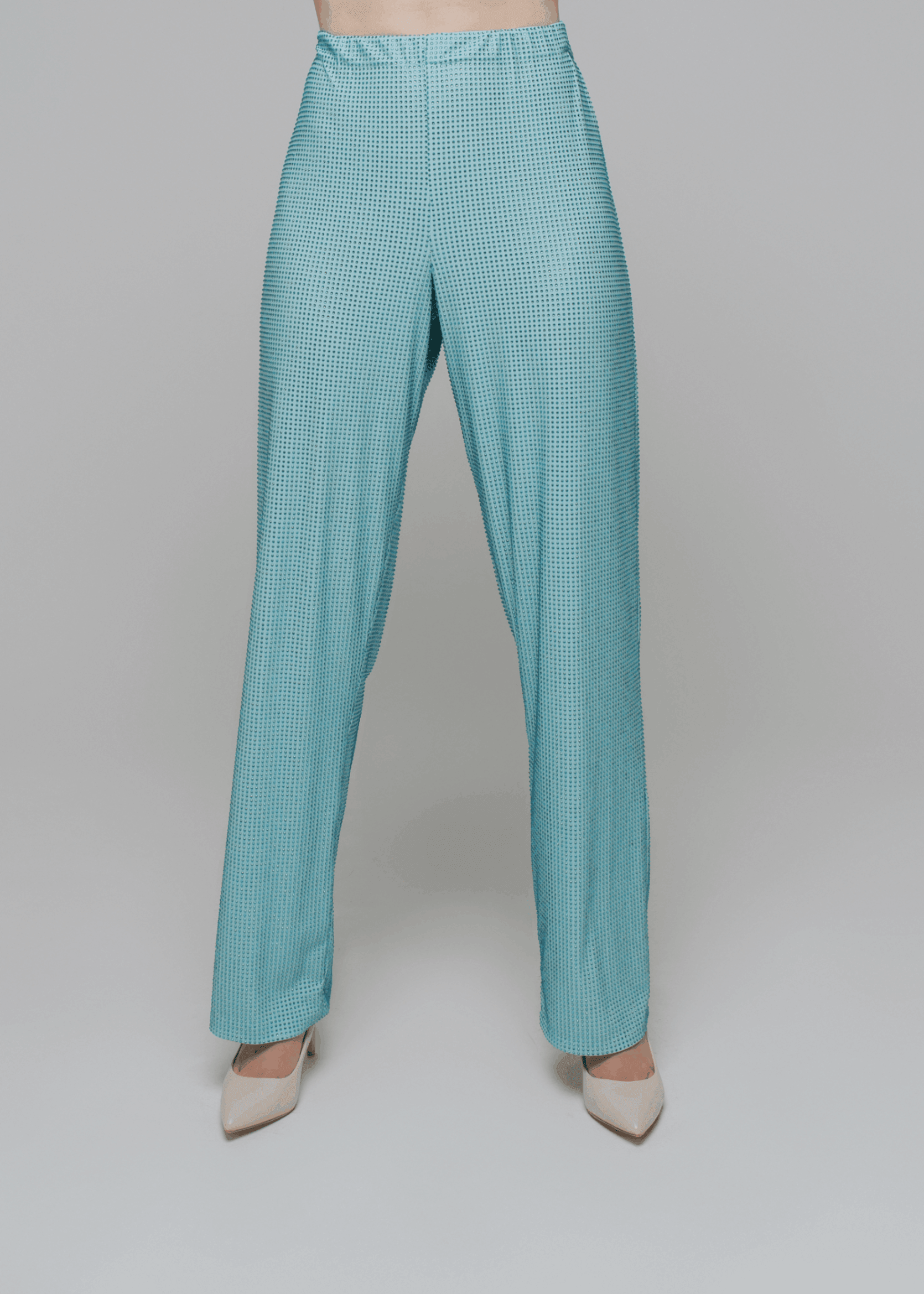 Exquisite detail of Crystal Trousers showcasing the fine craftsmanship and elegant design characteristic of Axinia Collection 's luxury collection.